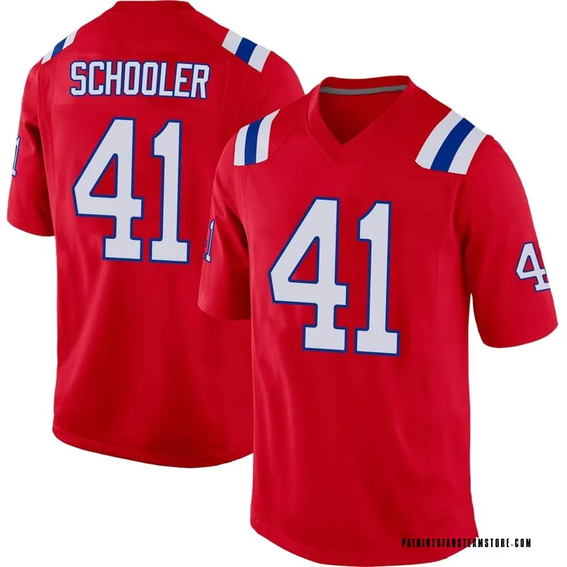 Men's Nike New England Patriots Brenden Schooler Red Alternate