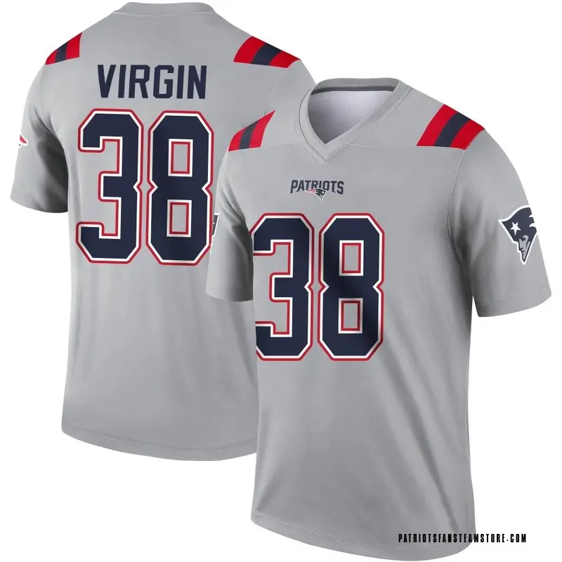 Men's Nike New England Patriots Dee Virgin Gray Inverted Jersey - Legend