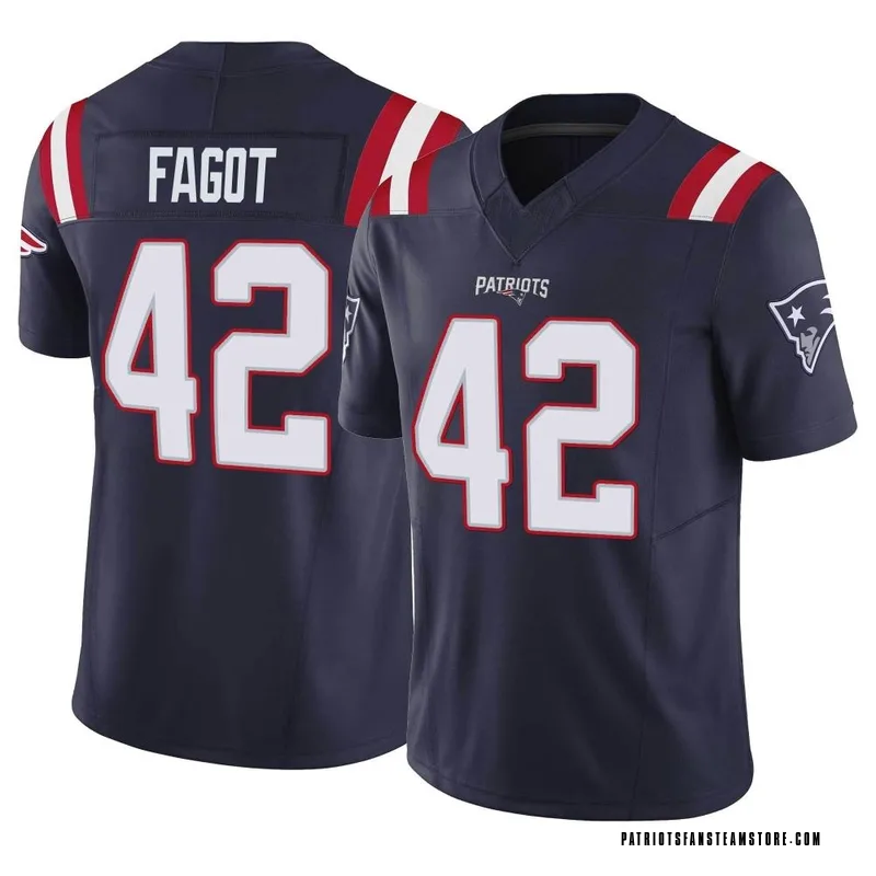 Men's New England Patriots Keion White Nike Red Alternate Team Game Jersey