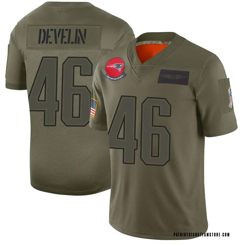 Nike New England Patriots No46 James Develin Camo Men's Stitched NFL Limited 2019 Salute To Service Jersey