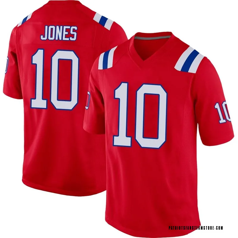 Men's Nike New England Patriots Mac Jones Red Alternate Jersey - Game