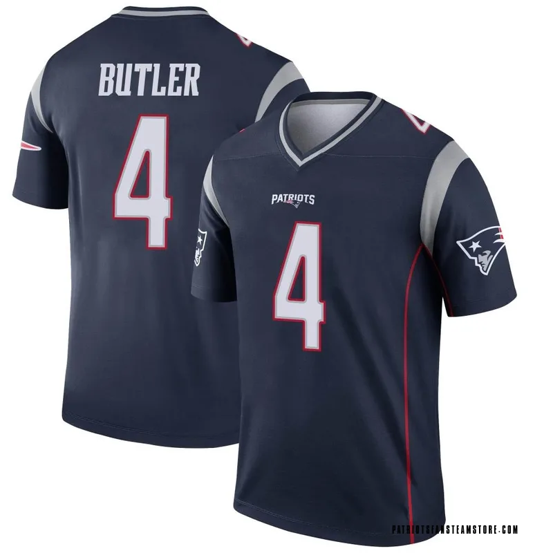 Men's Nike Bailey Zappe Navy New England Patriots Game Player Jersey