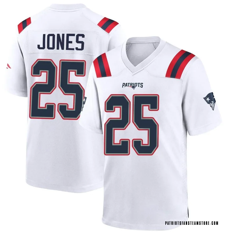 Men's Nike Marcus Jones Navy New England Patriots Game Player Jersey