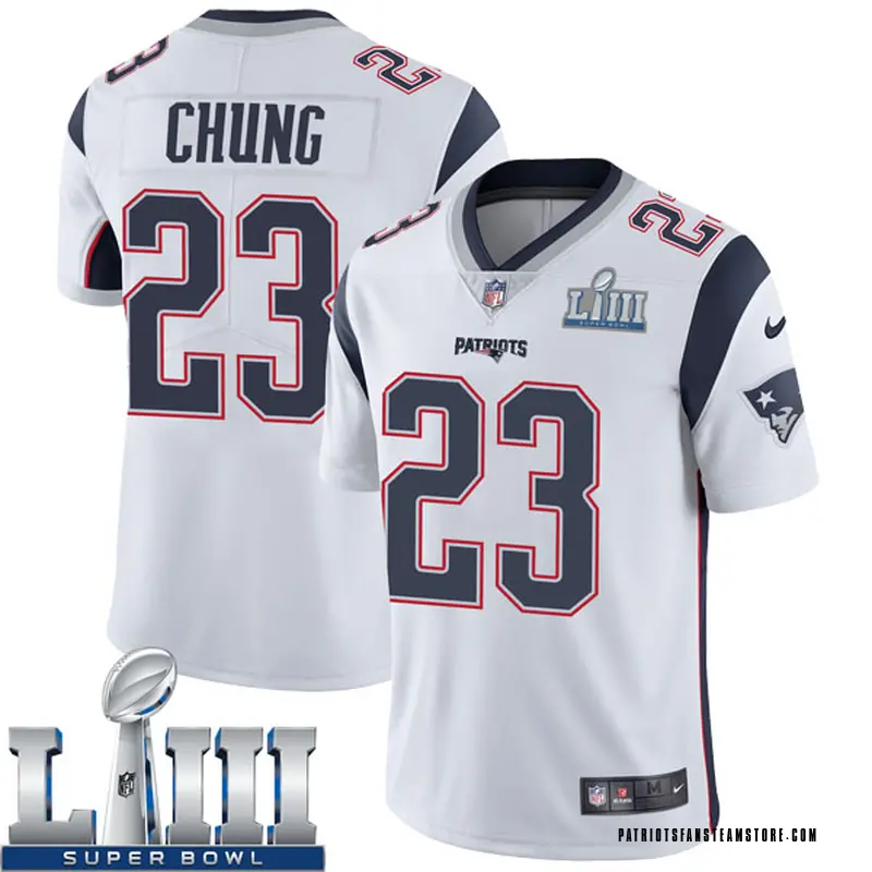 Nike New England Patriots No23 Patrick Chung Navy Blue Team Color Super Bowl LIII Bound Men's Stitched NFL Vapor Untouchable Elite Jersey