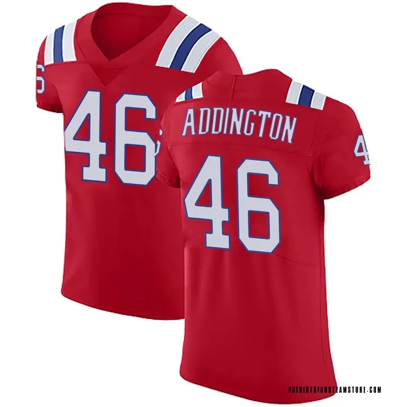 Men's Nike New England Patriots Tucker Addington Red Vapor Untouchable  Alternate Jersey - Elite