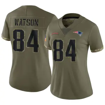 Nike New England Patriots No84 Benjamin Watson Olive/Gold Men's Stitched NFL Limited 2017 Salute To Service Jersey