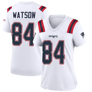 NEW ENGLAND PATRIOTS BEN WATSON REEBOK WHITE NFL FOOTBALL JERSEY LARGE –  The Felt Fanatic