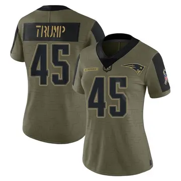 Nike New England Patriots No35 Kyle Dugger Olive/Gold Women's Stitched NFL Limited 2017 Salute To Service Jersey