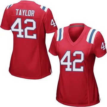 Men's Nike J.J. Taylor Navy New England Patriots Team Game Jersey