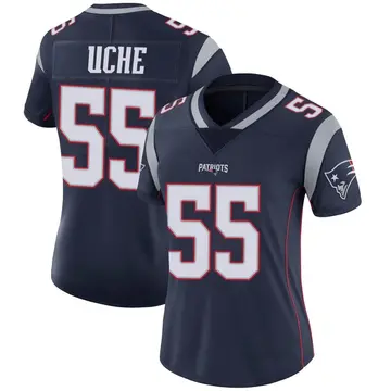 Nike New England Patriots No53 Josh Uche Anthracite Salute to Service Men's Stitched NFL Limited Therma Long Sleeve Jersey