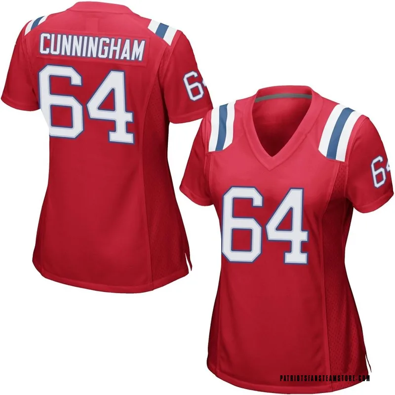 Men's Nike Malik Cunningham Navy New England Patriots Team Game Jersey Size: Medium