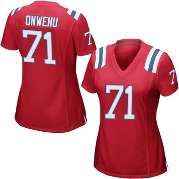 Nike Men's Nike Mike Onwenu Navy New England Patriots Team Game Jersey