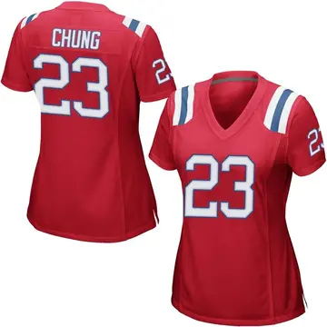 Nike New England Patriots No23 Patrick Chung Pink Women's Stitched NFL Limited Rush Fashion Jersey