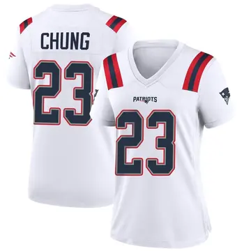 Nike New England Patriots No23 Patrick Chung White Super Bowl LIII Bound Women's Stitched NFL Vapor Untouchable Limited Jersey