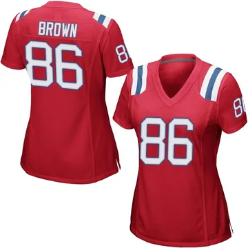 Pharaoh Brown Men's Nike New England Patriots Navy Custom Game Jersey Size: Extra Large