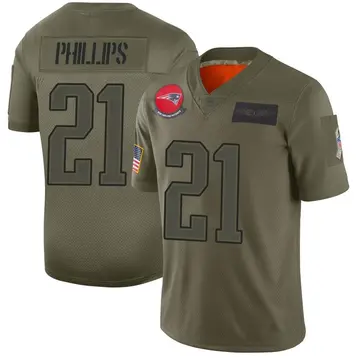 Nike New England Patriots No21 Adrian Phillips Camo Women's Stitched NFL Limited Rush Realtree Jersey