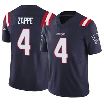 New England Patriots Bailey Zappe 4 White Vapor Limited Jersey - Bluefink