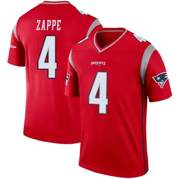 Men's Nike Bailey Zappe White New England Patriots Game Player Jersey Size: Large