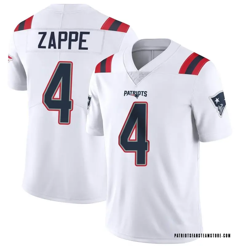 Youth Nike New England Patriots Bailey Zappe White Vapor Untouchable Jersey  - Limited