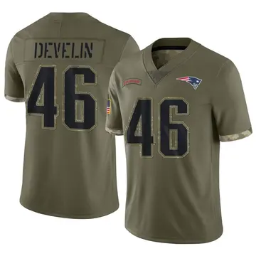 Nike New England Patriots No46 James Develin Camo Super Bowl LIII Bound Men's Stitched NFL Limited 2018 Salute To Service Jersey