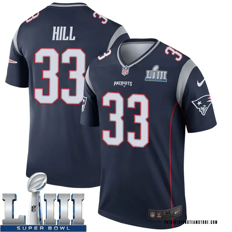 Nike New England Patriots No33 Jeremy Hill Navy Blue Men's Stitched NFL Limited Rush Jersey
