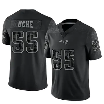 Nike New England Patriots No53 Josh Uche Navy Blue Youth Stitched NFL Limited Rush 100th Season Jersey