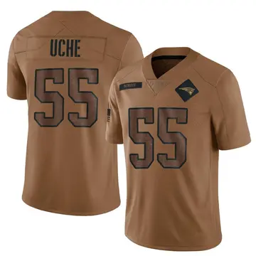 Nike New England Patriots No53 Josh Uche Red Women's Stitched NFL Limited Inverted Legend Jersey