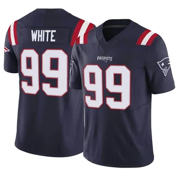 Men's Nike Keion White Red New England Patriots Alternate Team Game Jersey Size: Medium