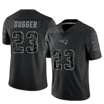 Nike New England Patriots No35 Kyle Dugger Navy Blue Team Color Men's Stitched NFL Limited Tank Top Jersey