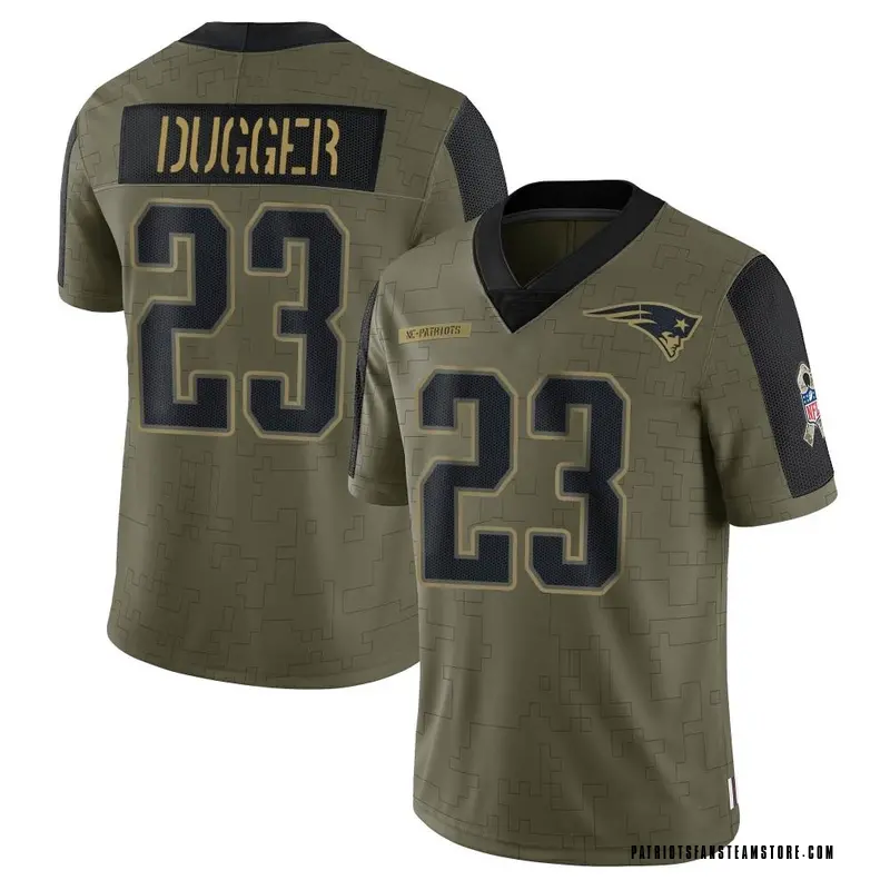 Nike New England Patriots No35 Kyle Dugger Black Youth Stitched NFL Limited 2016 Salute to Service Jersey