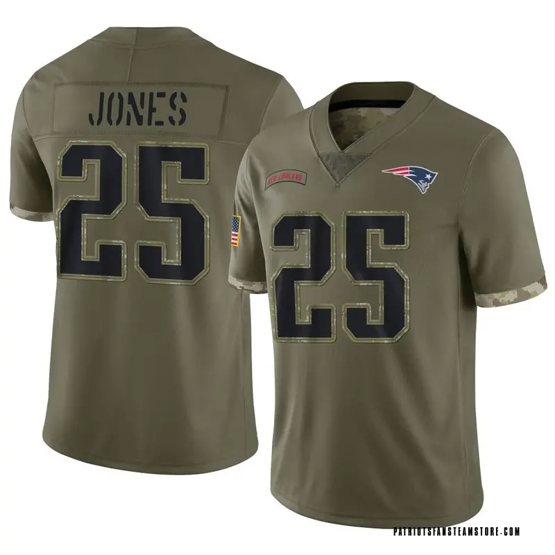 Men's Nike Marcus Jones Navy New England Patriots Game Player Jersey
