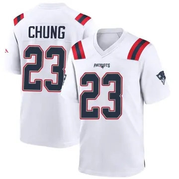 Nike New England Patriots No23 Patrick Chung White Super Bowl LIII Bound Men's Stitched NFL Vapor Untouchable Limited Jersey