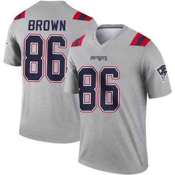 Pharaoh Brown Men's Nike New England Patriots Navy Custom Game Jersey Size: Extra Large