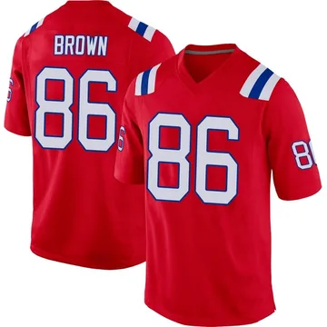 Pharaoh Brown Men's Nike New England Patriots Navy Custom Game Jersey Size: Extra Large