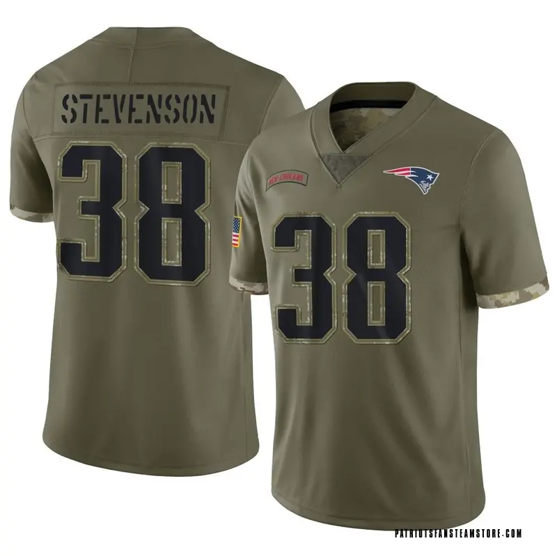 Youth Nike New England Patriots Rhamondre Stevenson Olive 2022 Salute To  Service Jersey - Limited