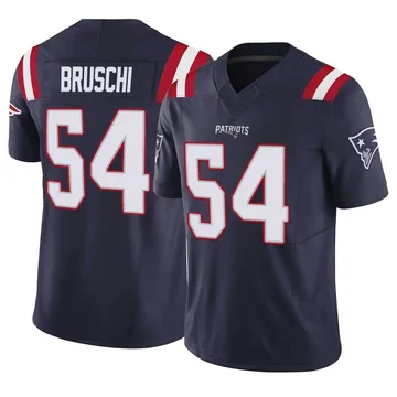 Tedy Bruschi Name & Number Game Day V-Neck T-Shirt - Navy - Tshirtsedge