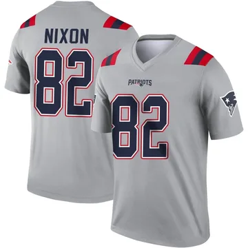 Men's Nike Tre Nixon Navy New England Patriots Player Game Jersey